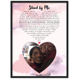 Lyrics Song -- Black Framed Poster 18"x24" -- Rudy & Cheyenne 07/14/2020
