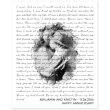 Music Lyrics Song -- Poster/ 8''x10'' -- Benjamin and Kristyn