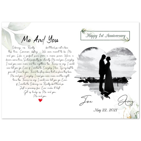 Anniversary Wedding -- Poster 28"x40" --  Joe & Amy