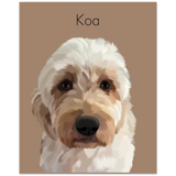 Dog Portrait -- Poster/ 16''x20'' -- Koa