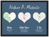 Love Anniversary Print -- Black framed 16"x12"  -- Nathan & Michelle