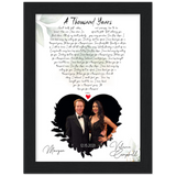 Lyrics Song -- Black Framed poster / 6”x8” -- Morgan & Valerie Campbell