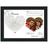 Lyrics -- Dina & Michael ~FOREVER~ -- Black framed 6x8 -- Gelato