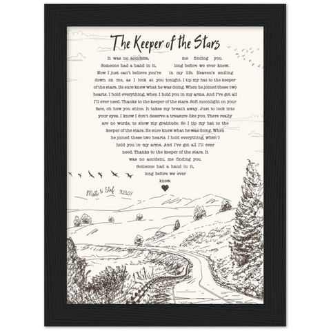 Gelato Framed 6x8 - Keeper Of The Stars - Matt & Stef