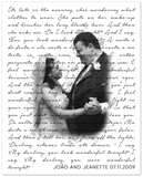 Music Lyrics Song -- Unframed  8''x10'' -- João and Jeanette