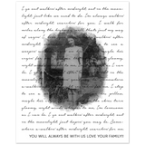 Lyrics Song -- Poster/ 8''x10'' -- Love your family