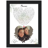 Lyrics -- Kylee & Price -- Black framed 6x8 -- Gelato