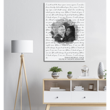 Lyrics -- Ryan & Michelle 11.16.12 -- Canvas 28x40 -- Gelato