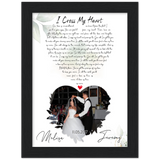 Music Lyrics Song -- Black Framed 6”x8” -- Melisa & Jeremy