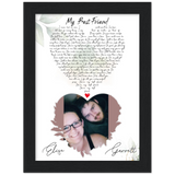 Lyrics Song -- Black Framed poster / 6”x8” -- Elise & Garrett
