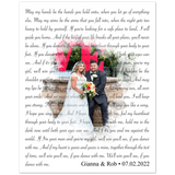 Lyrics Song -- Poster/ 16''x20'' -- Gianna & Rob 07.02.2022