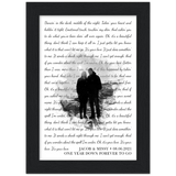 Lyrics Song -- Black Framed poster / 5”x7” -- Jacob & Missy