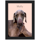 Dog poster -- molly 2 -- Black 6x8 -- Gelato