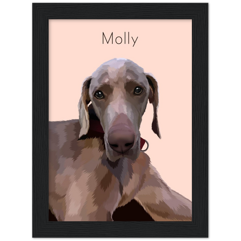 Dog poster -- molly 2 -- Black 6x8 -- Gelato