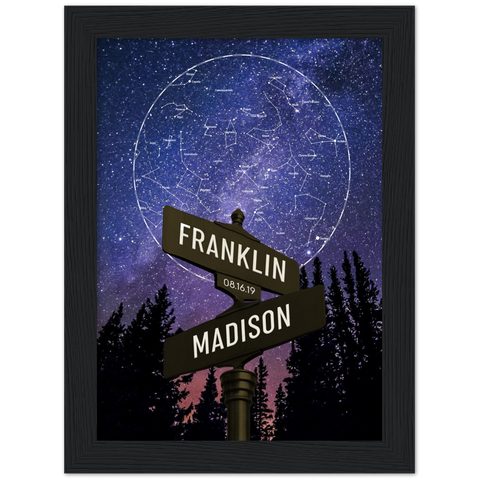 Gelato Framed 6x8 - Franklin Madison - Star Map Street