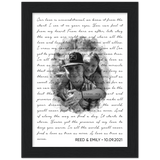 Lyrics Song -- Black Framed poster / 6”x8” -- Reed & Emily