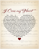 Song Lyrics --  I Cross My Heart -- 32 -- 8''x10'' -- Gelato