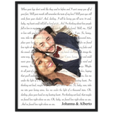 Love Anniversary -- Black Framed poster/ 18”x24” -- Johanna & Alberto