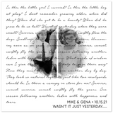 Lyrics --  Mike & Gena -- Square 12x12 -- Gelato
