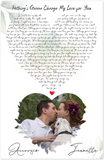 Music Lyrics Song -- 11''x17'' -- Accursio & Jeanette