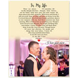 Lyrics Song -- Poster/ 8''x 10'' -- I love you more new