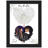 Lyrics --  Josh &Kara 11.27.19 -- Black framed 6x8 -- Gelato