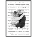 Lyrics Song -- Black Framed poster/ 20"x 28" -- Ryan & Kaitlyn 10.15.21