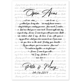 Lyrics --  Pete & Mary 04-16-2011 -- 5x7 -- Gelato