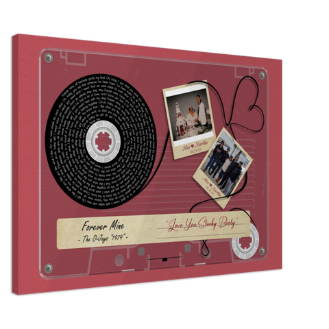 Cassettes-Tape Prints -- canvas 28"x40" -- Alex and Martha