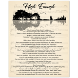 Lyrics -- High Enough (Damn Yankees) -- 8x10 -- Gelato