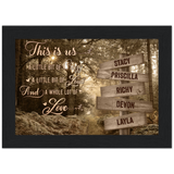 Street sign -- Stacy Priscilla Richy -- Black frame 5x7 -- Gelato