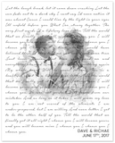 Music Lyrics Song -- Unframed 8''x10'' -- Dave & Richae