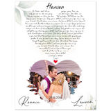 Music Lyrics Song -- Unframed poster/ 6''x 8'' -- Lauren & Ronnie