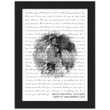 Lyrics -- Abhijit and Priya 02.12.2020 -- Black framed 6x8 -- Gelato