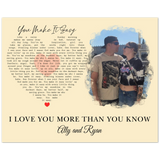 Gelato Poster 20x16 - You Make It Easy - Ally and Ryan