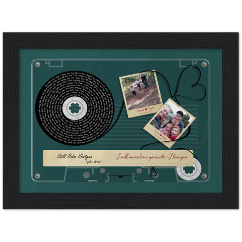 Cassette -- Maria & Kyle 11.05.2019 -- Black framed 6x8 -- Gelato