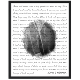 Music Lyrics Song -- Black framed 16"x20" -- John & Kishana