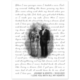 Music Lyrics Song -- Poster/ 5''x 7'' -- Johnny & Kristel