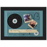 Lyrics -- Jarrad and Megan -- Black frame 5x7 -- gelato