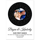 Vinyl -- Bryan & Kimberly Our First Dance -- 20x28 -- Gelato