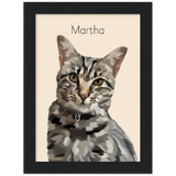 Gelato Matte Framed 6x8 - Martha Dog 2.6 - Black