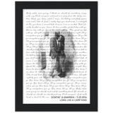 Lyrics Song -- Black Framed poster / 6”x8” -- Dontae’ & Anameka