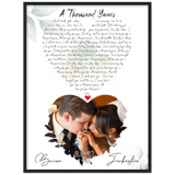 Lyrics Song -- Black framed poster/ 24"x 32" -- Brian & Jerkeshia 8-10-13