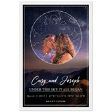 Star Map -- Casy and Joseph 3/02/2017 -- White framed 12x18 -- Gelato