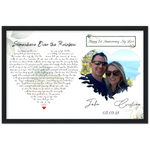 Anniversary Wedding -- Black Framed Poster 12"x18" -- John & Cristina