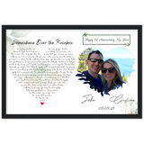 Anniversary Wedding -- Black Framed Poster 12"x18" -- John & Cristina