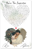 Music Lyrics Song -- Unframed 11''x17'' -- Kim & Glenn -- gelato