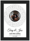 Vinyl poster -- Tony & Jess --  Black Framed 5”x7” -- gelato