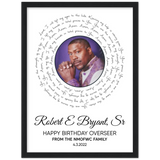 Lyrics Song -- Black Framed poster/ 12”x16” -- Robert E Bryant, Sr