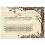 Music Lyrics Song -- Poster/ 5''x 7'' -- Iris (The GooGoo Dolls)